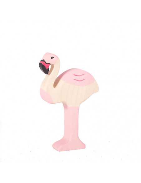Houten flamingo