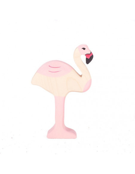 Houten flamingo