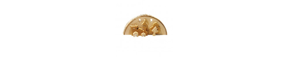 Houten decoratie schoencadeautjes