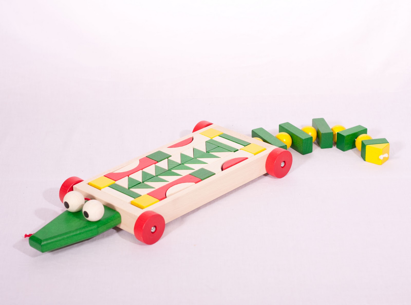 Houten speelgoed krokodil