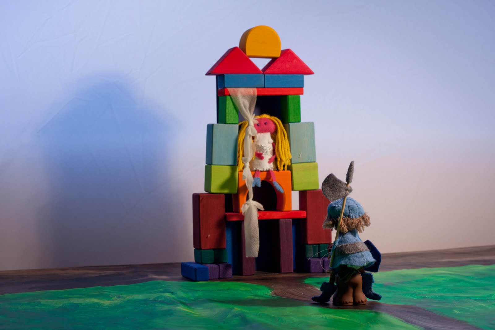 Houten blokken kasteel