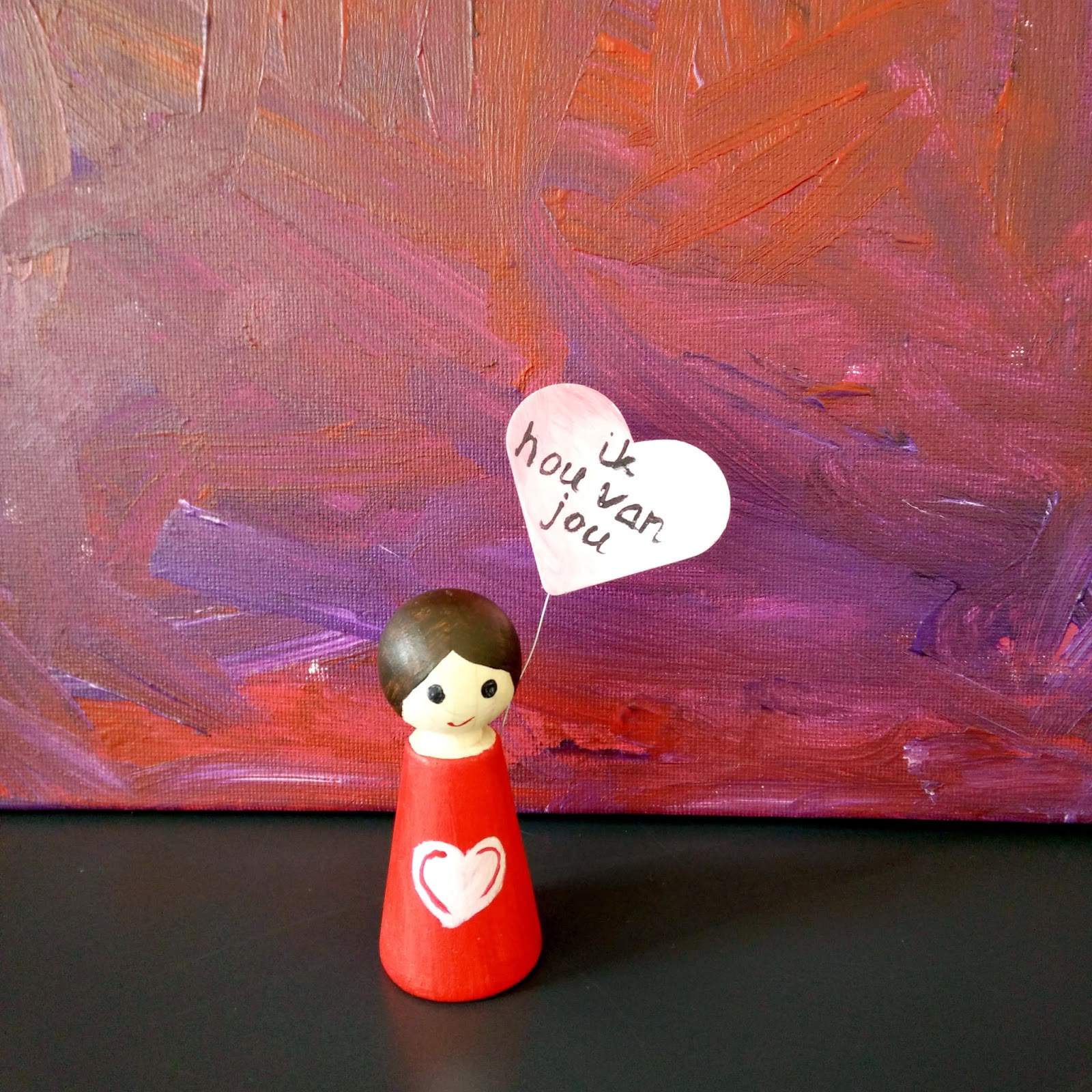 Valentijn peg doll