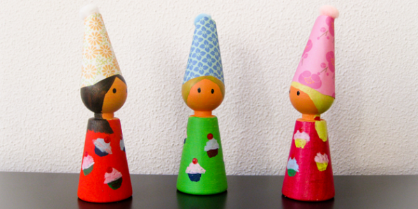 Feest peg dolls - Winnen!