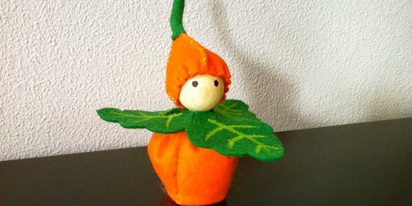 Peg doll pompoen knutselen