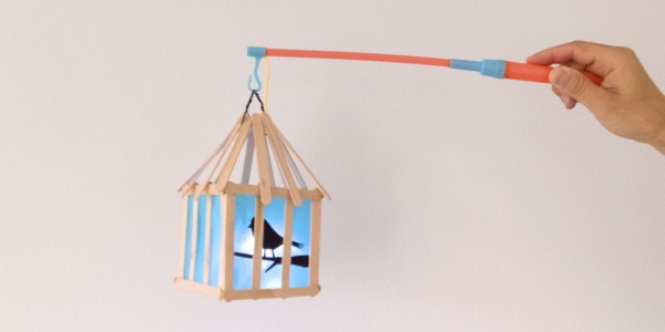 Knutsel een vogelhuisje lampion