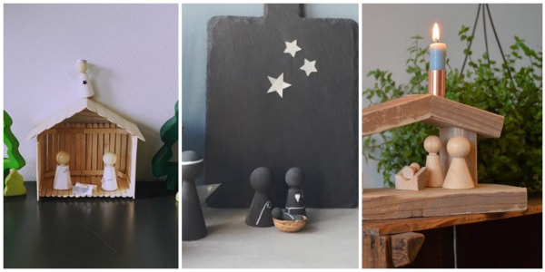 Een beetje peg doll kerststal inspiratie