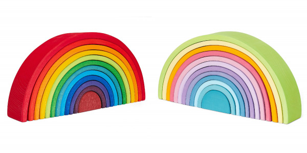 Houtspels houten regenboog maand